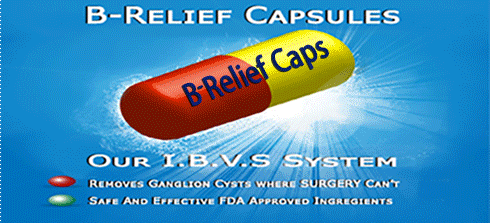 Baker's Knee Cyst "B-Relief Caps"-Natural-SURGERY Alternative -for-Baker's-cyst-bakerstreatment.com